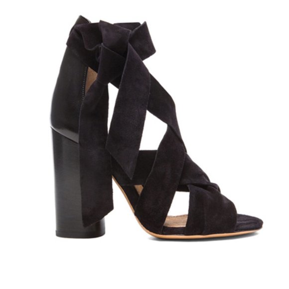 Isabel Marant Shoes - Isabel Marant Amelia Wrap Leather Heels in Black